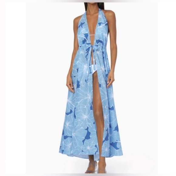 NEW MILLY Cabana Dominique Waterlily Maxi Dress/Cover Up M/L - Picture 12 of 12